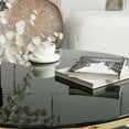 thumbnail image 5 of Modern Black Glass Coffee Table - Stainless Steel Frame, 36" Round, Living Room Accent Table - Minimalist Design, Easy Clean, 5 of 12