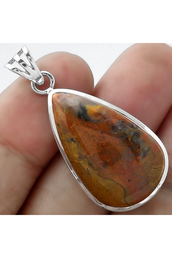 Natural Rare Cady Mountain Agate 925 Sterling Silver Pendant Jewelry SDP102354