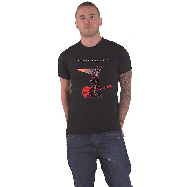 Queens Of The Stone Age - Camiseta Prague 2018 de Algodón para Adultos Unisex (Negro)