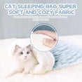 thumbnail image 4 of Cat sleeping bag bed, winter soft plush bag, indoor cat self-heating cave bed,360 °     wrapped comfortable pet sleeping bag, soft plush, 4 of 10