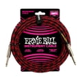 thumbnail image 1 of Ernie Ball Braided Instrument Cable, Straight Straight, 18ft, Red/Black, 1 of 1