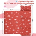 thumbnail image 5 of Red Christmas Snowflake Pattern Toddler Nap Mats for Kids Preschool,59"x22" Sleeping Mat Bag or Kids,Toddler Sleeping Bag,Toddler Nap Mat or Daycare, 5 of 6