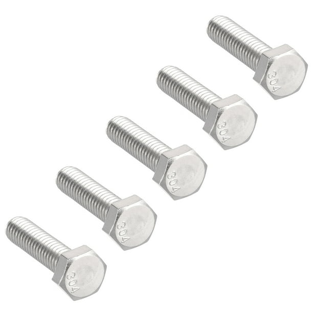 Tornillos de cabeza hexagonal de acero inoxidable 304 5/16-18x1-1/4" 5pcs
