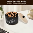 thumbnail image 5 of Tzdxfgl Wood Coffee Filter Holder with Lid for Counter, Large Coffee Pod Storage Container Coffee Bar Decor, Black, 5 of 12
