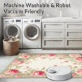 thumbnail image 5 of ODIKA 4'x6' Machine Washable Non-Slip Area Rug, Blossoming Garden Delight Accent with Delicate Rose High Traffic Rug, Pink, 218874, 5 of 7