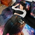 thumbnail image 4 of Castle Fairy Teenagers Animal Lion Bedding Comforter Set,Cosmos Wildlife King Bedding Sets, 4 of 8