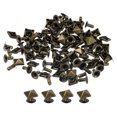 thumbnail image 1 of Unique Bargains 100 Ensembles Rivet Pointe 7mm Pyramide Rivet Rapide Clous Carrés Pointes Ton Bronze, 1 of 5