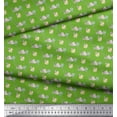 thumbnail image 2 of Soimoi Green Cotton Voile Fabric Leaves,Floral & Bird Stripe Printed Craft Fabric by the Yard 42 Inch Wide, 2 of 3