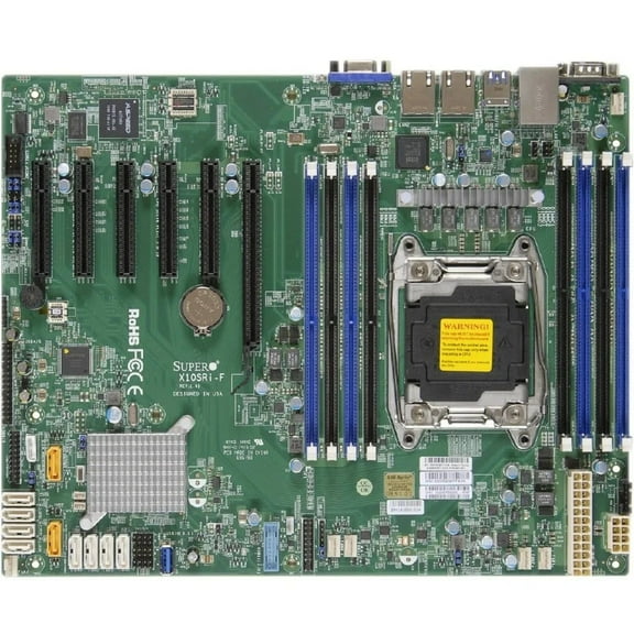 Supermicro X10SRI-F Server Motherboard - Intel C612 chipset - Single socket R3 LGA 2011 - DDR4-2400MHz - ATX Form Factor