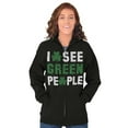 thumbnail image 3 of Funny Saint Patrick's Day Irish Pride Unisex Fleece Graphic Zip Up Hoodie Brisco Brands 4X, 3 of 5