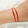 thumbnail image 7 of EOEMY Lucky Red String Bracelet Kabbalah Amulet 7 Knots Friendship Rope With Card Gift, 7 of 7
