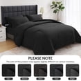 thumbnail image 2 of Vccoem 7 Piece Full Comforter Set, Bed in a Bag with Sheets, Pillowcases & Shams, All Season Soft Bedding, Cozy and Lightweight, Machine Washable, Black, 2 of 9