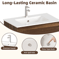thumbnail image 4 of Erinnyees 30" Wooden Freestanding Bathroom Vanity with Ceramic Sink, Walnut Cabinet Featuring a Door & 2 Spacious Drawers, 4 of 10