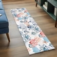 thumbnail image 3 of Coastal Ocean 2'x6' Runner Rugs for Hallway Kitchen Bedside Non Slip Washable, Summer Beach Nautical Octopus Corals Entryway Rug Runners with Rubber Backing, Long Carpet Runner for Laundry Room, 3 of 8