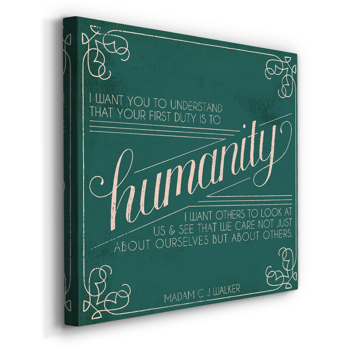 Wexford Home Madam Walker Quote I-Premium Gallery Wrapped Canvas, 24" x 24" - Ready to Hang