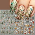 thumbnail image 3 of 5D Daisy Embossed Nail Stickers Spring Fresh Floral Designs Acrylic Five-Petal Flower Self-Adhesive Nail Art Decals Decorations, 3 of 9