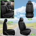 thumbnail image 3 of 2PCS Faux Leather Full Coverage Car Seat Protectors Fit for Chevy 99% Car Models,Waterproof Automotive Seat Cover for Cars(Black), 3 of 7