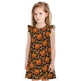 thumbnail image 1 of Fotbe Quirky Corn Pumpkin Vestido de Dormir para Niñas de 3 a 10 Años, Mangas Cortas, Estilo Princesa, Pijama Camisón con Mangas Voladas-Small, 1 of 6