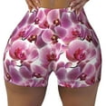 thumbnail image 2 of Salouo Orchids Flowers Print Women's Athletic Shorts,Booty Shorts Biker Shorts High Waisted Elastic Workout Shorts for Yoga Gym Running Sports-X-Large, 2 of 8
