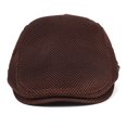 thumbnail image 5 of Minzimin Mens Breathable Mesh Summer Hat Adjustable Newsboy Beret Ivy Cap Cabbie Flat Cap, 5 of 6