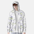 thumbnail image 2 of Daiia Lavender Flowers UPF 50+ Sun Protection Hoodie Jacket Lightweight Long Sleeve Sun Shirt for Women Men with Pocket Hiking Outdoor-X-Large, 2 of 7