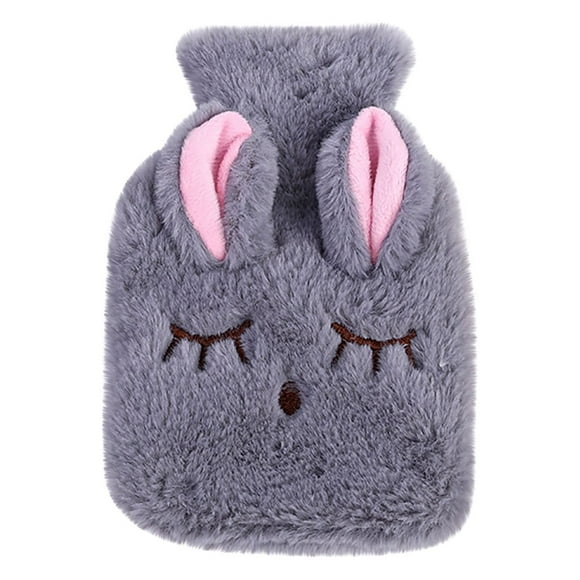 Water Filled Hot Water Bag Rubber Water Heater Bag Fleece Jacket Detachable Hand Warmer Irrigation Menstrual Hot Compress Tummy
