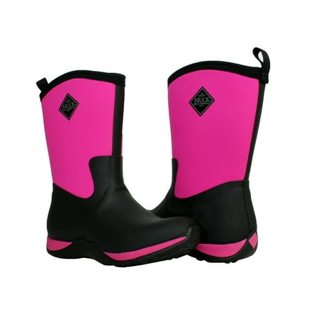 Muck Boots Arctic Weekend Waterproof Black/Hot Pink Womens Boots WAW-404 Size