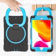 thumbnail image 4 of For iPad Mini 5/4 Generation 7.9 inch Case, 360 Rotatable Handle Stand, Shoulder Strap, Drop-Proof Design, Black Blue, 4 of 7