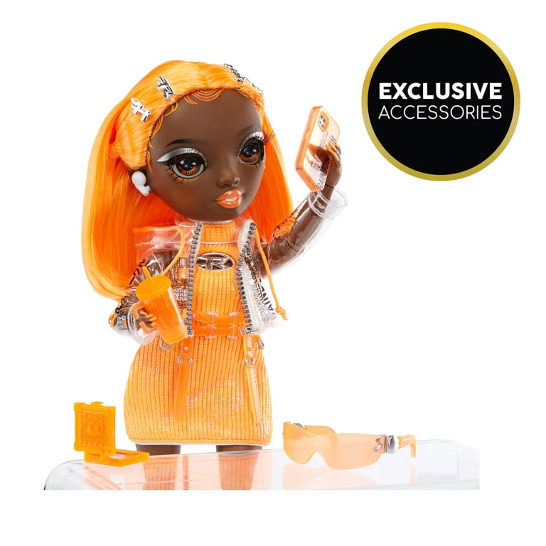 Rainbow High Michelle- Orange Fashion Doll. Fashionable Outfit & 10+  Colorful Play Accessories. Great Gift for Kids 4-12 Years Old and  Collectors.