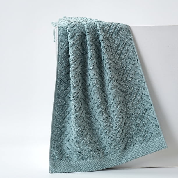XmhyTop-A Toallas de 34 x 74 cm, suaves toallas de algodón para invitados, absorbentes, para uso diario y limpieza facial, color verde.