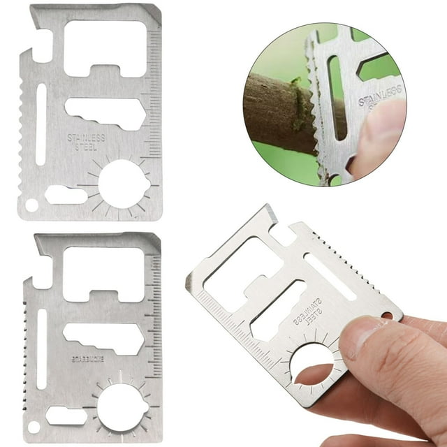 Cheers.US 11 In 1 Pocket Stainless Credit Card Beer Opener Card Multi Functional Tool Perfect In Your Wallet