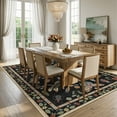 thumbnail image 4 of Moynesa Insect 8'x10' Large Area Rugs for Living Room Washable Natural Bedroom Rug Vintage Cottage Accent Carpet for Dining Room Nursery Office Sunroom Stain Resistant Non Slip, Black, 4 of 12