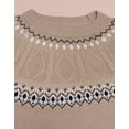 thumbnail image 4 of Cogild Women Sweaters for Women Fair Isle Knit Pullover Long Sleeve Casual Winter Sweater Soft Cozy Tops, 4 of 6