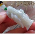 thumbnail image 4 of Certified Icy Green Burma 100% Natural A Jade jadeite Pendant Money God Yuan Bao Ruyi Necklace 595435 TN, 4 of 9