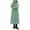 Green, variant on Women's Extra Long Hooded Puffer Coat, Over Knee Length Thickened Winter Jacket, Side Slit Detail Parka, Warm Down Alternative Coat, Casual Maxi Coat Black XXL