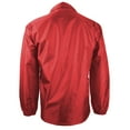 thumbnail image 2 of Renegade Men's Lightweight Water Resistant Button Up Windbreaker Coach Jacket (Red,S), 2 of 2