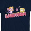 thumbnail image 2 of LankyBox Boxy & Foxy Donuts Crew Neck Short Sleeve Navy Boy's T-shirt-XS, 2 of 7