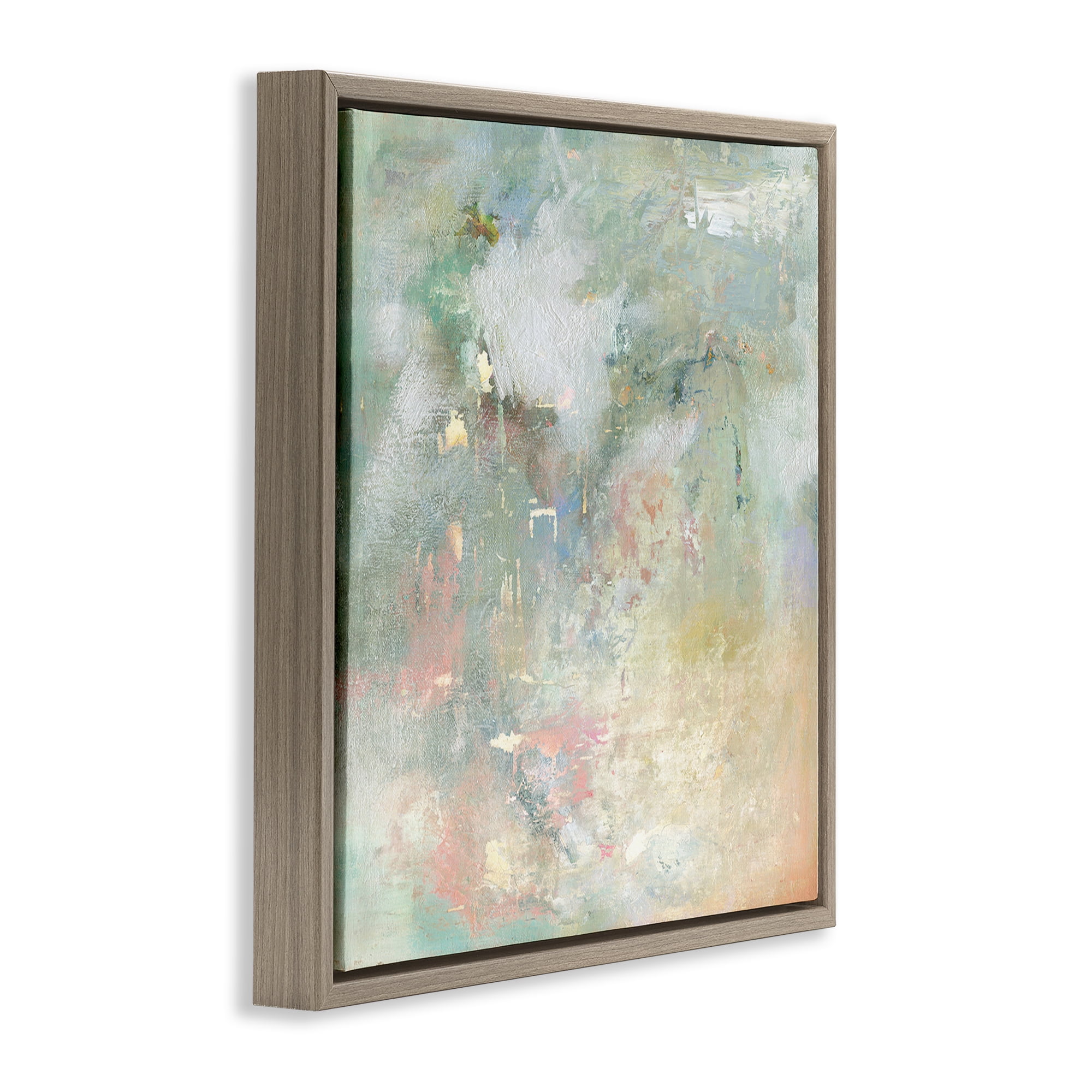 Stupell Industries Ethereal Brushstroke Harmony Brown Framed Floater Canvas Wall Art, design by Carol Robinson