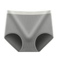 thumbnail image 1 of Gibobby Calzoncillos de encaje para mujer Calzoncillos sexis de cintura alta para mujer, calzoncillos bóxer grandes transpirables con cierre de vientre y cadera(Gris,G), 1 of 3