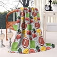 thumbnail image 2 of Gray Football Elements Pattern Blanket,Comfortable Soft Lamb Wool Throw Blanket,All Season,Warm Lightweight Blankets for Sofa Bed Couch Living Room Chair,60"x80", 2 of 4