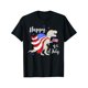 thumbnail image 1 of MEN Happy 4th of July Independence with t-rex dinosaur T-Shirt TEE TOP, 1 of 5