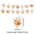 thumbnail image 3 of Fall Floral Paper Bunting Garland, Thanksgiving Mantel Decor, Autumn Party Decoration with Moth and Flowers, Reusable Wall Hanging for Home, 3 of 6