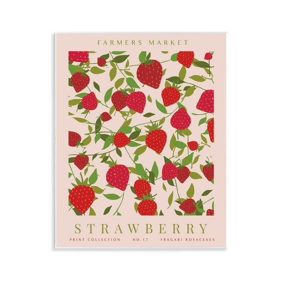 Stupell Industries Strawberry Gallery Print Food & Beverage Painting Unframed Art Print Wall Art, 11 x 14