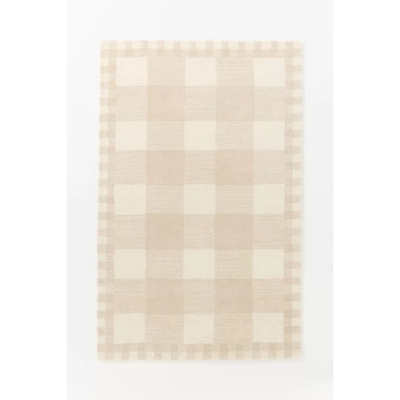 Hand Tufted Woollen Rugs Gingham Wool Rug