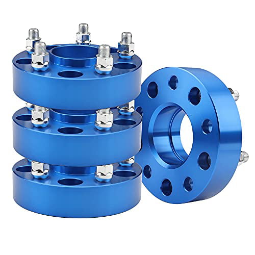5x5 Wheel Spacers 1.5 Thickness Forged 5x127 Wheel Spacers 71.5mm Hubcentric with 14x1.5 Thread Studs Compatible with JL WK2 JT Durango Blue