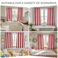 thumbnail image 6 of Sheer Curtains Red Stripes 2 Panels Voile Window Drapes Vertical Striped Light Filtering Window Treatments Semi Sheer Curtain Panels for Living Room Bedroom Bathroom 52x63 inches, 6 of 8