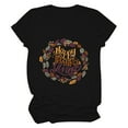 thumbnail image 1 of Camisas de Acción de Gracias Para Mujer Casual Cuello Redondo Manga Corta Camiseta Estampada Top Odeerbi  ODB122438, 1 of 5