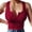 Red, variant on Solid Color Ribbed Slim Fit Open Women Vest Camisole Back Neck Knit Women's Blouse Compression Shirt Womens Top Women Girls Workout Too Top Women Crop Hooded Top Women Silk Rayon Tops Women