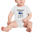thumbnail image 2 of Not Only Am I Perfect, I'm Finnish Too! Baby Romper Bodysuit For Boy Girl (White, 0-3 Months), 2 of 5
