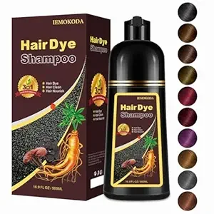 Hair Dye Shampoo 3 in 1, Dark Coffee Hair Dye 16.9 FL Oz, Dark Coffee Hair Shampoo, Semi-Permanent Hair Dye Shampoo, Lasts 30 Days Hair Color Shampoo (Dark Coffee)